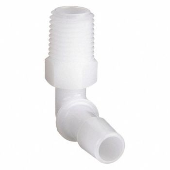 ELDON JAMES Elbow Thread To Barb Poly 1/4 In PK10, 1ZKB4
