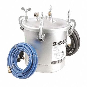 SPEEDAIRE Paint Tank 2 1/2 Gal Galvanized Steel, 1ZMG5