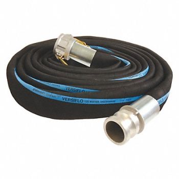 CONTINENTAL Water Hose 4 ID x 50 ft Black, 55CG80