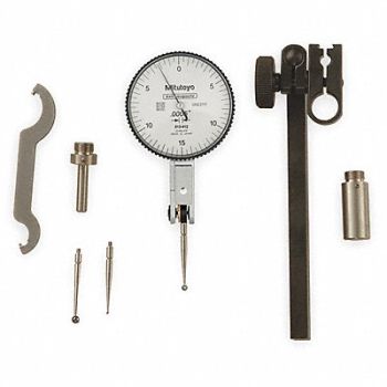 MITUTOYO Dial Test Indicator Set Hori 0to0.030 In, 1ZRT2