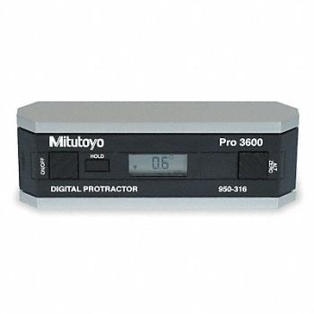 MITUTOYO Digital Protractor Acc. 0.05 deg., 1ZRV4