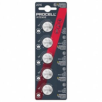 DURACELL PROCELL Coin Cell Battery 0.063 D PK5, 56FJ74