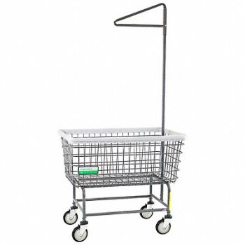 R B WIRE PRODUCTS INC. Wire Laundry Cart 600 lb Ld Cap. Gray, 445V90