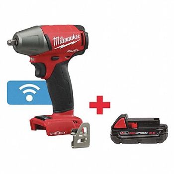 MILWAUKEE Impact Wrench Cordless Compact 18VDC, 202C95