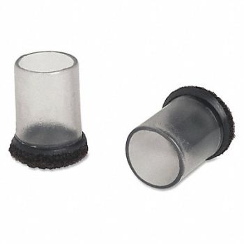 LORELL Clear Sleeve Floor Protectors 1 PK8, 202H72