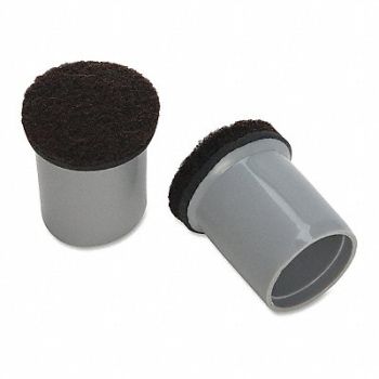 LORELL Replc Chair Tip Gry 7/8 Round Leg PK16, 203W11