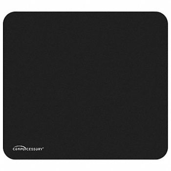 COMPUCESSORY Smooth Cloth Nonskid Mouse Pads Black, 203X35