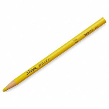 SHARPIE F8722 Peel-Off China Marker Yellow PK12, 1JU78