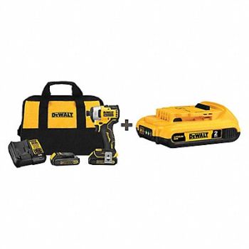 DEWALT Cordless Impact Driver Kit Straight 1/4, 208VK4