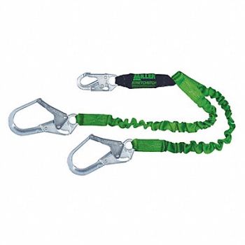 HONEYWELL MILLER Shock-Absorbing Lanyard Green, 20A237