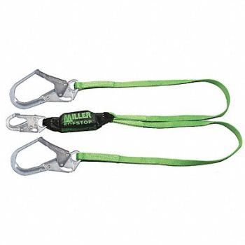 HONEYWELL MILLER Shock-Absorbing Lanyard Green, 20A258
