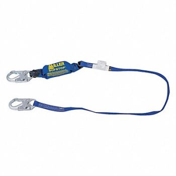 HONEYWELL MILLER K3345 Shock-Absorbing Lanyard Black, 20ZP28
