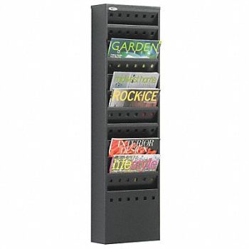 SAFCO Magazine Rack 11-Pocket Black, 619U19