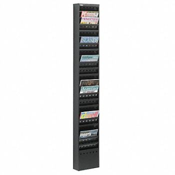 SAFCO Magazine Rack 23-Pocket Black, 619U50
