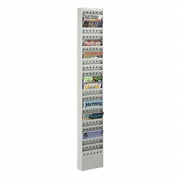 SAFCO Magazine Rack 23-Pocket Gray, 619U44