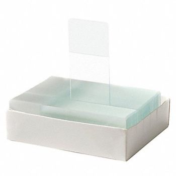 LAB SAFETY SUPPLY Slide Clipped Corner Ground Edges PK72, 20F866