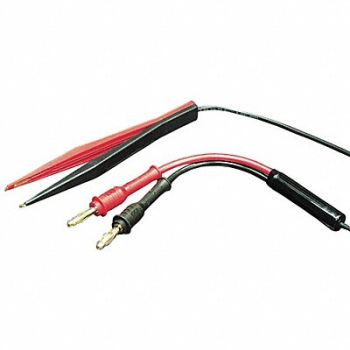B K PRECISION Tweezer Test Leads Red/Black Silicone, 20FP84