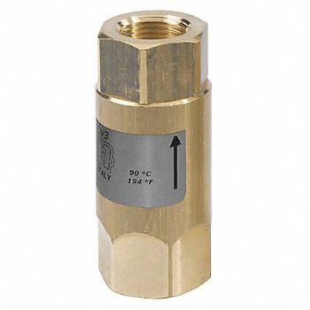 MECLINE Spring Check Valve Brass Buna SS 1/2, 20FV61