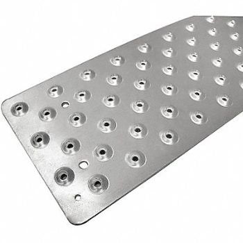HANDI RAMP Stair Tread Cover Silver 48in W Alum, 20G091