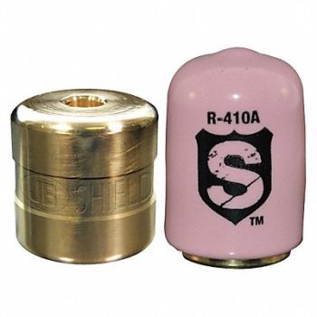 JB INDUSTRIES Refrigerant Cap Locks 1/4 in R-410A PK12, 20HK01