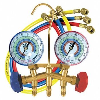 JB INDUSTRIES Manifold Gauge 2-Valve, 20HK13