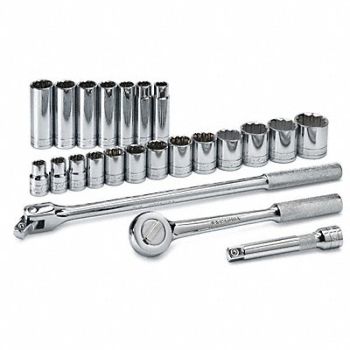 SK PROFESSIONAL TOOLS Skt Wrch St Chrm 12Pt 7/16 -1 1/4 in, 20J991