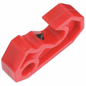 MASTER LOCK ISO-DIN Univ Lockout Device Plastic Red, 20JE35