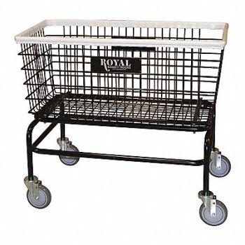 ROYAL BASKET TRUCKS Laundry Hamper Cart Black 500 lb., 20JK30