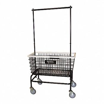 ROYAL BASKET TRUCKS Laundry Hamper Cart Black 500 lb., 20JK31