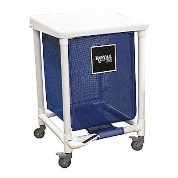 ROYAL BASKET TRUCKS Free Standing Hamper Blue, 20JK33