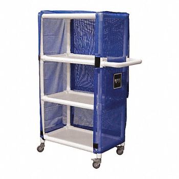 ROYAL BASKET TRUCKS PVC Linen Cart Blue 450 lb., 20JK35