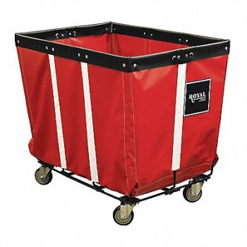 ROYAL BASKET TRUCKS Bskt Truck 600lb Red Vinyl Steel Rubber, 20JK39