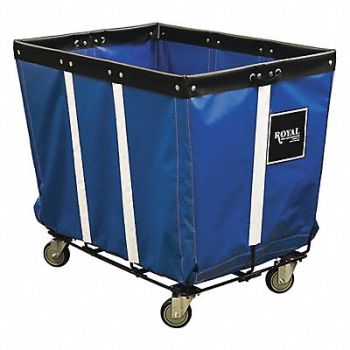 ROYAL BASKET TRUCKS Bskt Truck 600lb Blue Vinyl Steel Rubber, 20JK38