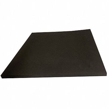 GRAINGER APPROVED Polyethylene Sheet L 24 in Black, 20JL83