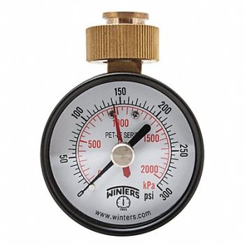 WINTERS Max Pointer Test Gauge 2.5 in 0-300psi, 20JN41