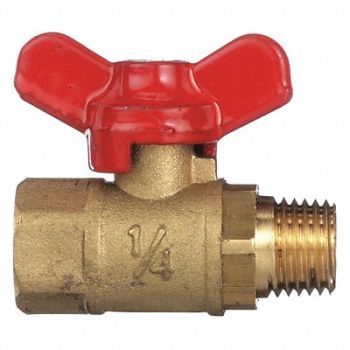 WINTERS Mini Ball Valve 1/4 in NPT Lever Handle, 20JN50