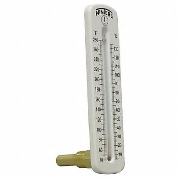 WINTERS Thermometer Analog 40-280 degF 1/2in NPT, 20JN87