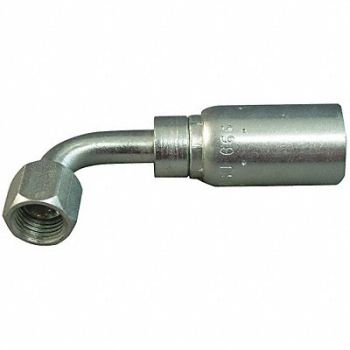 EATON WEATHERHEAD Crimp Fitting 90 Deg 1/4 ID 1/2 FJIC, 20JU24
