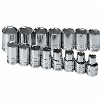 SK PROFESSIONAL TOOLS Socket Set Range 10 mm to 24 mm 6-Point, 20K404