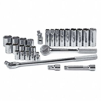 SK PROFESSIONAL TOOLS Skt Wrch St Chrm 6Pt 3/8 - 1 1/4 in, 20K413
