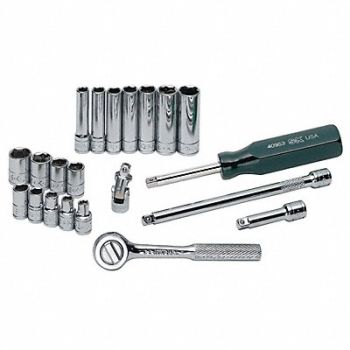 SK PROFESSIONAL TOOLS Skt Wrch St Chrm 6Pt 3/16 - 1/2 in, 20K425