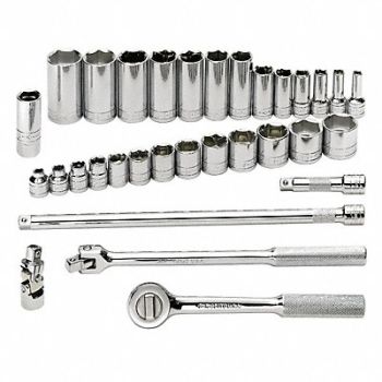SK PROFESSIONAL TOOLS Skt Wrch St Chrm 6Pt 1/4 - 1 in, 20K454