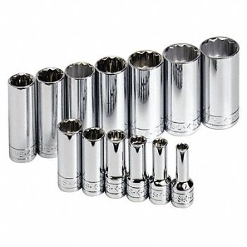 SK PROFESSIONAL TOOLS Skt St Chrm 1/4 to 1 12Pt, 20K458