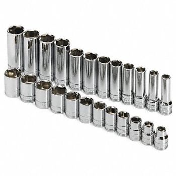 SK PROFESSIONAL TOOLS Skt St Chrm 3/8-1 1/4 in 6Pt, 20K474