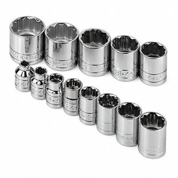 SK PROFESSIONAL TOOLS Skt St Chrm 3/8-3/4 in 12Pt, 20K475