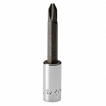 SK PROFESSIONAL TOOLS Socket Bit Steel 1/4 in TpSz #2, 20K489