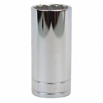 SK PROFESSIONAL TOOLS Socket Steel Chrome 1 1/8 in, 20K494