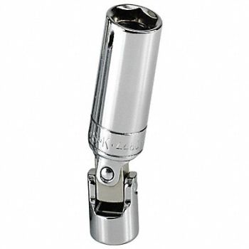 SK PROFESSIONAL TOOLS Flex Spark Plug Socket 9/16 in Steel, 20K798