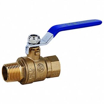 GRAINGER APPROVED Brass Ball Valve Inline FNPT x MNPT 1, 20K903