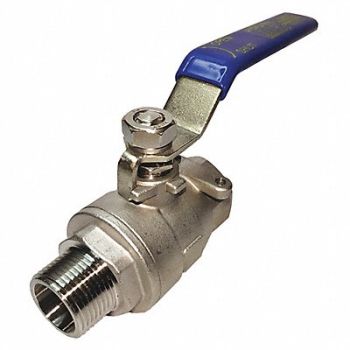 GRAINGER APPROVED SS Ball Valve FNPT x MNPT 1, 20K936